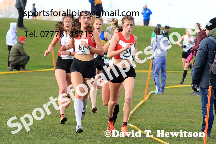 Womens under-20s 2022 Northern Cross Country Champs., Pontefract. Photo: David T. Hewitson/Sports for All Pics